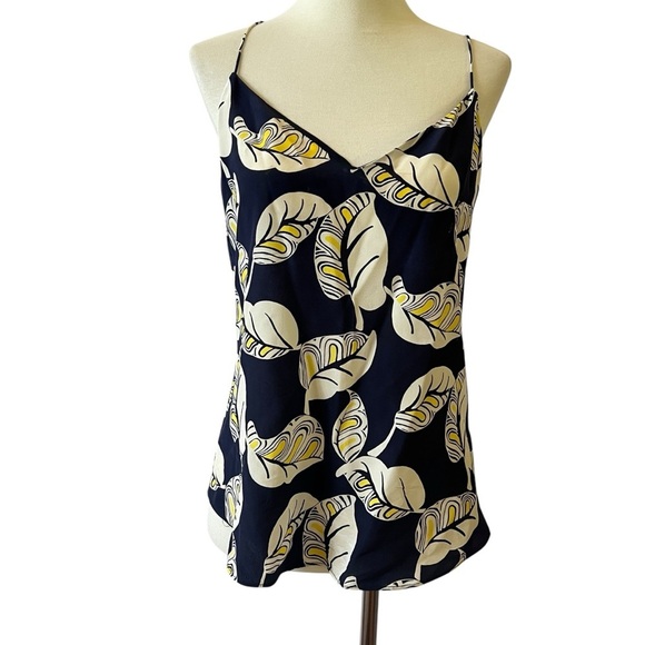 J CREW CAMISOLE 2 100% SILK SPAGHETTI STRAPS RACERBACK FLORAL FEMININE SLINKY - Picture 2 of 9
